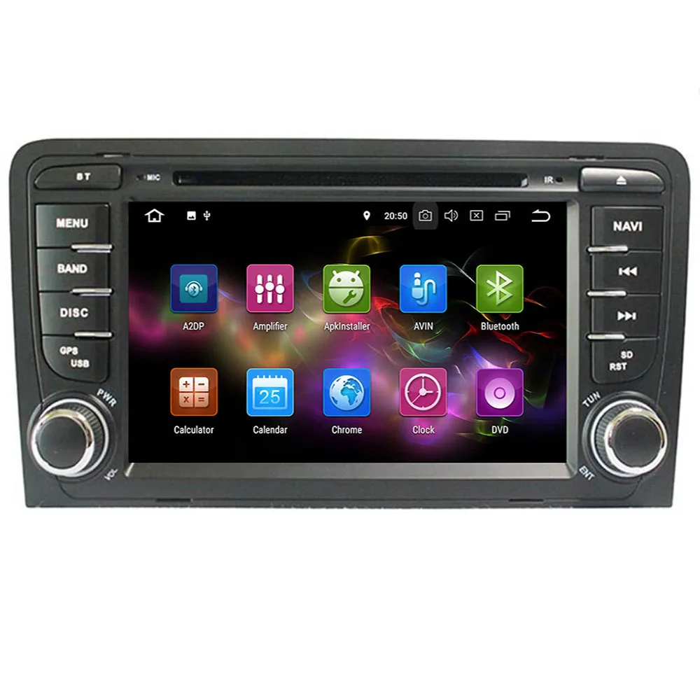 2 Din Автомобильный мультимедийный плеер GPS Android 10 DVD помощи при парковке радио DSP