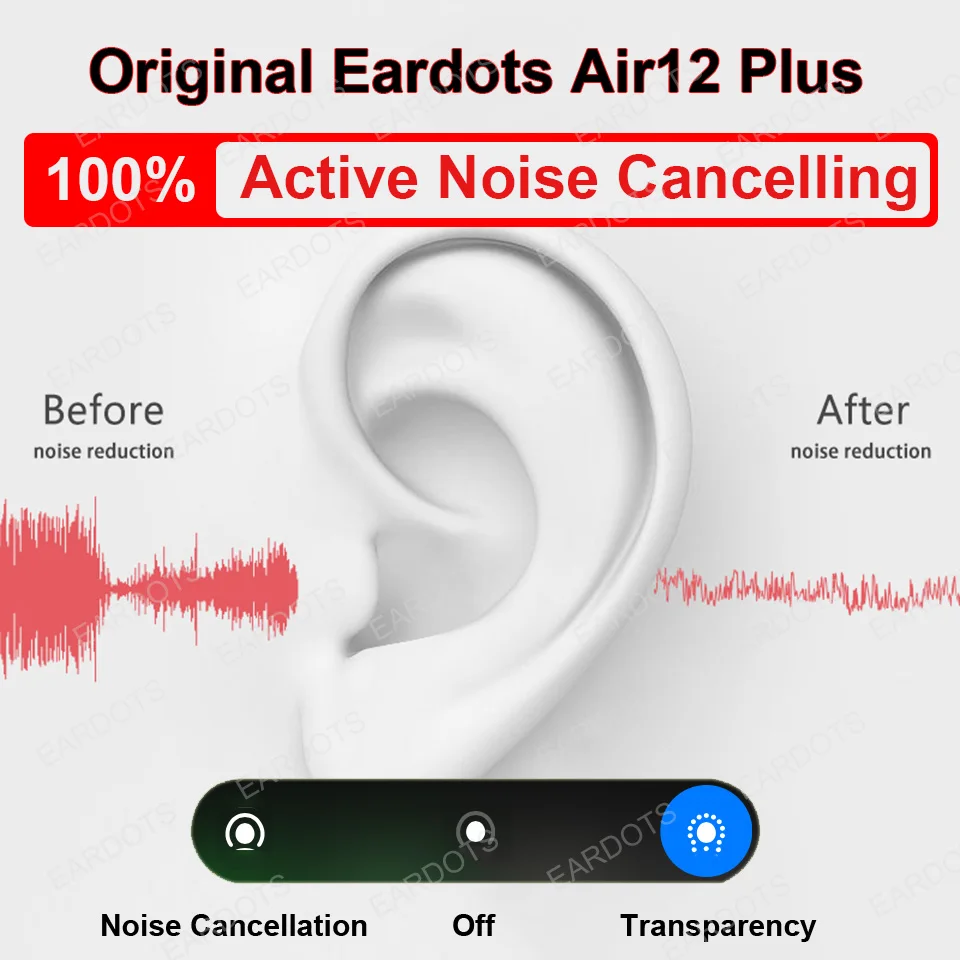 Original Air12 Plus Bluetooth Earphone 5.1 noise Reduction Transparent High-Definition Microphone Super Bass PK i900000 Air3Max