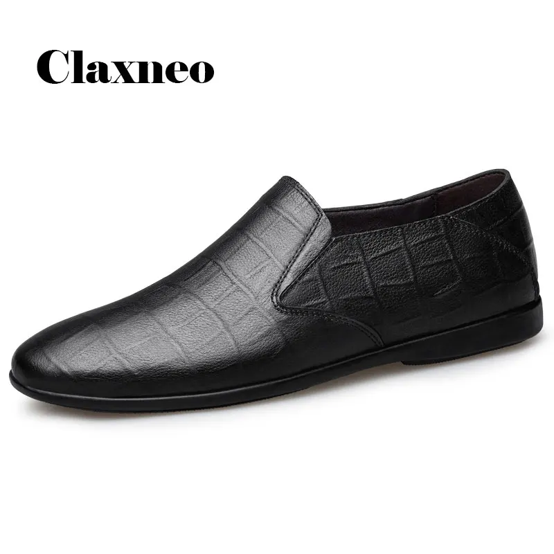 

CLAXNEO Man Leather Shoes Design 2020 Spring Summer Male Loafers Slipons Genuine Leather Casual Shoe clax Men's Moccasins Flats