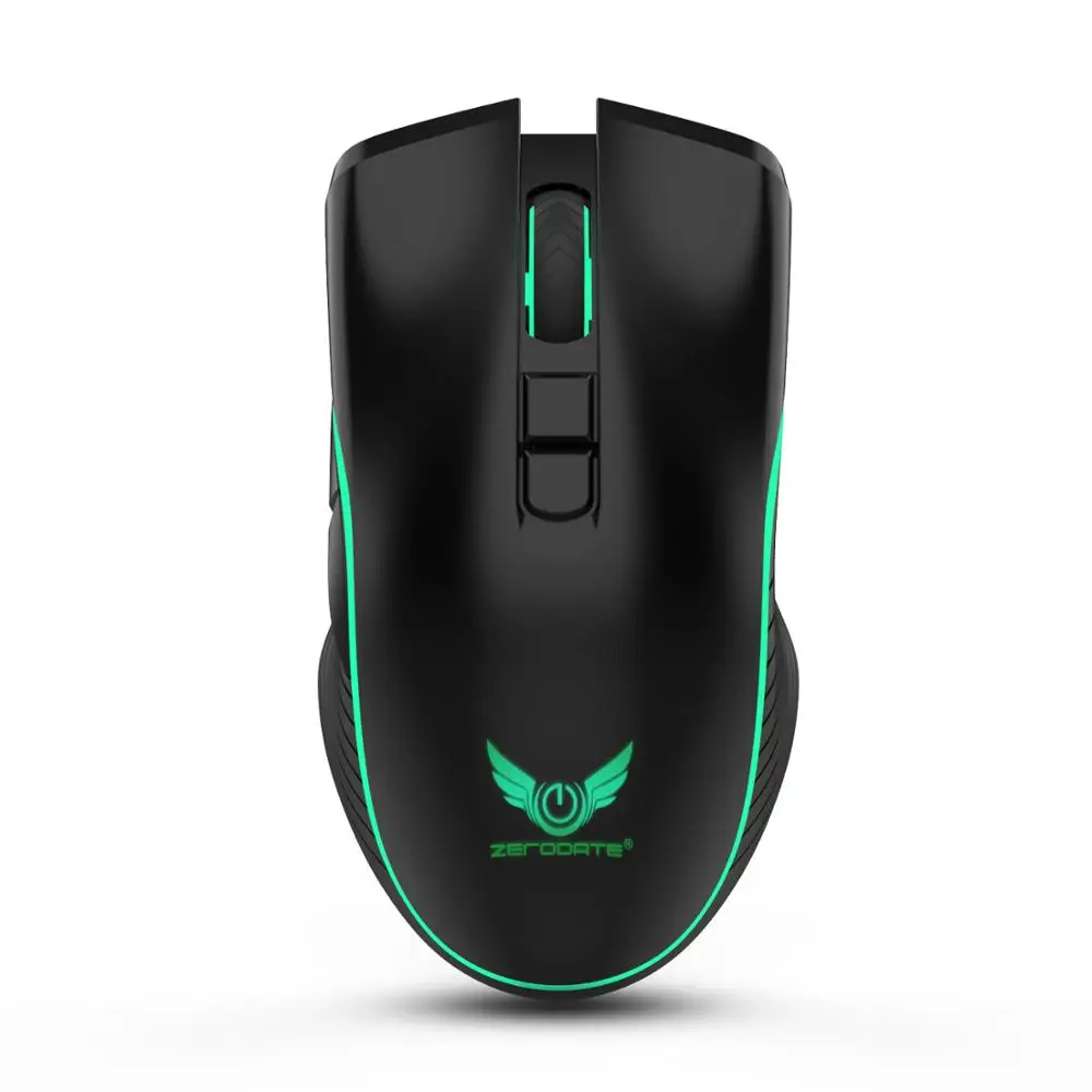 T26 2,4g беспроводная мышь type c интерфейс для зарядки игровая мышь 3 Уровня Регулируемая цветная светящаяся геймерская мышь для настольного ноутбука - Цвет: black