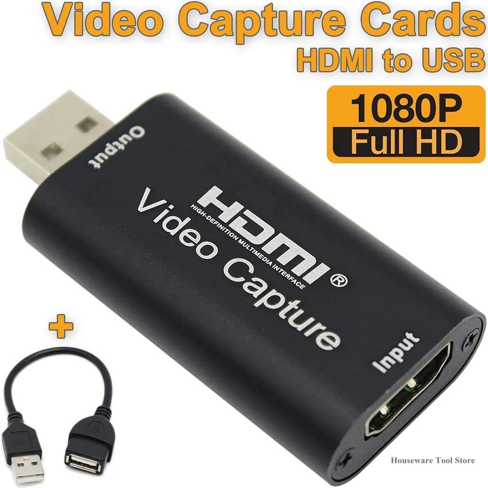 Карта захвата аудио и видео с HDMI на USB 1080p USB2.0 запись через DSLR видеокамеру