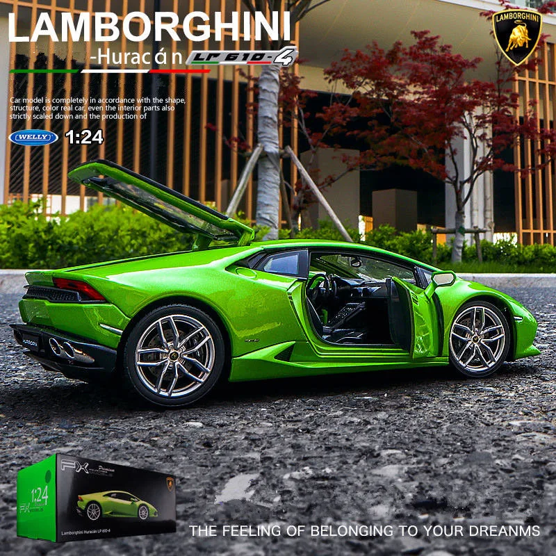 welly 1:24 Lamborghini LP610-4 car alloy car model simulation car decoration collection gift toy Die casting model boy toy - Цвет: LP610-4
