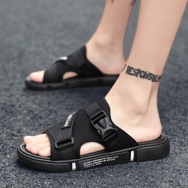 Slipper Fashion Korean Beach Sandals Cool Slippers Men Mens Shoes Mens  Slippers Slipper for Men Outdoor Shoes Wear Resistance - AliExpress