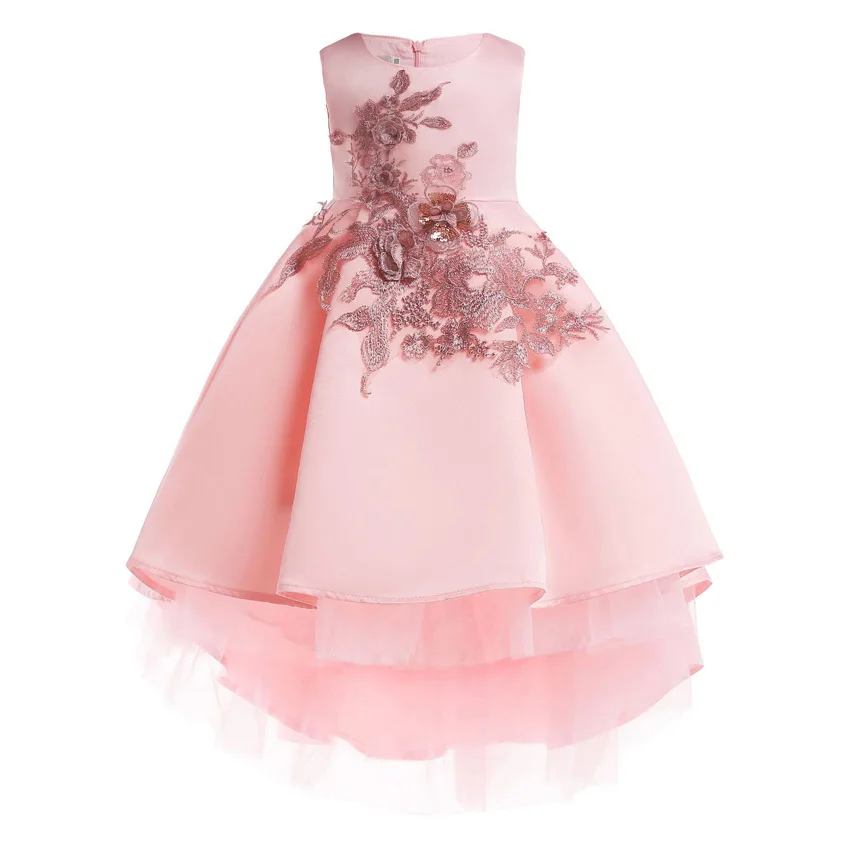 

Embroidered Tuxedos Kids Dresses for Girls Flower Toddler Christmas Party and Wedding Clothing Tulle Gown Cute Communion Costume