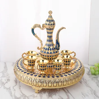 

New large duckbill wine dispenser home drinker wine set gold and silver ware decanter shot glasses set