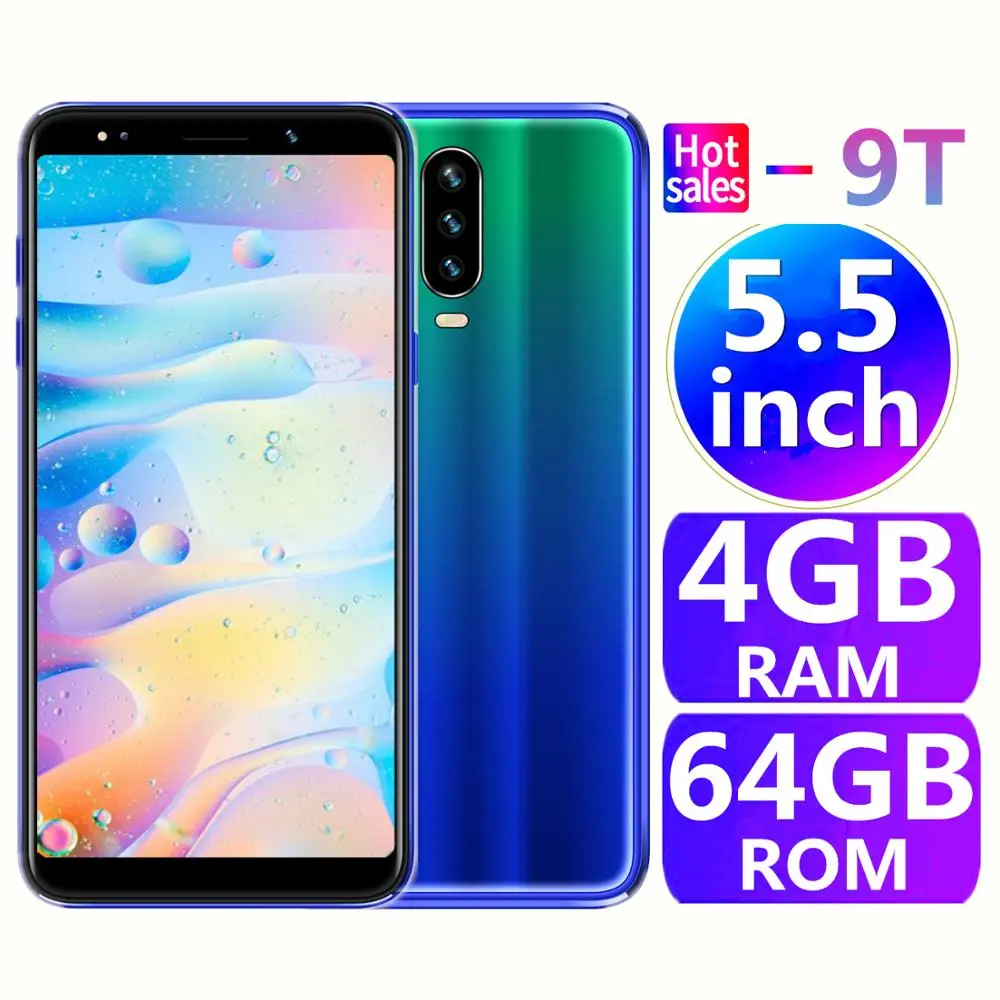 

Original 9T Mobile Phone 5.5Inch 4GB RAM 64GB ROM 8MP Camera Smartphones Android unlocked CellPhones