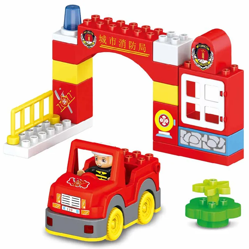 

Star dong li 6805 City Fire Department E-Bike Architecture DIY Creators Fight Inserted Assembled Building Blocks Educational Toy