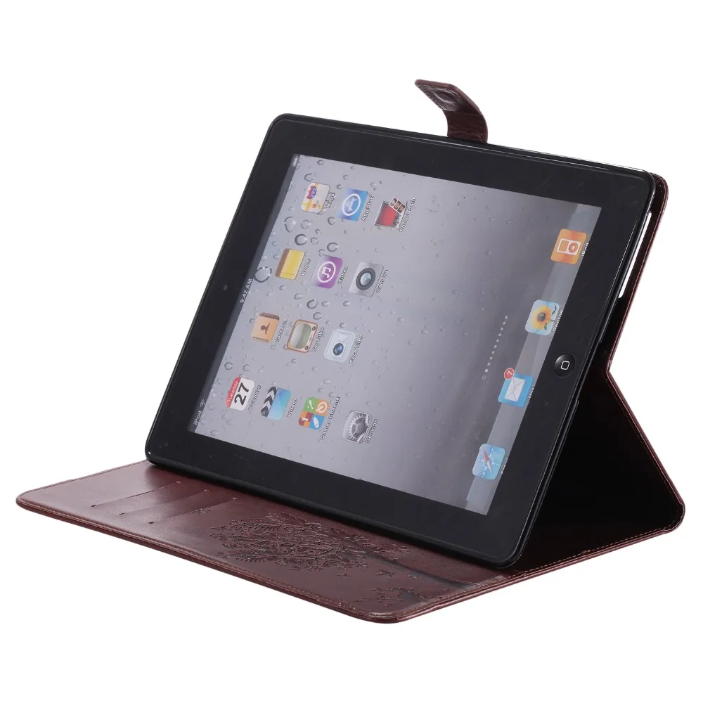 Чехол для планшета для Apple Ipad 2, 3, 4, 9,7 дюймов, с рисунком кошачьей елки, модный, из искусственной кожи, умный, для сна, для пробуждения, с откидной крышкой, с подставкой, чехол+ ручка
