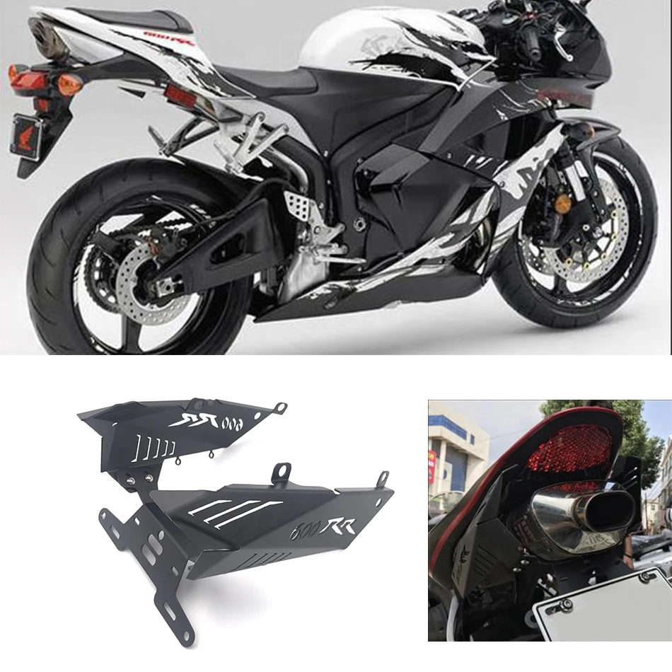 

for HONDA CBR600RR F5 2007 2008 2009 2010 2011 2012 Motorcycle rear tail parts bracket CNC License Plate Holder LED Light