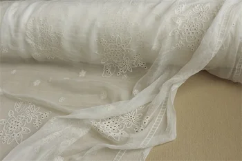 

8 mumi Silk embroidery fabric clothing garment cloth BH2150 0.5m
