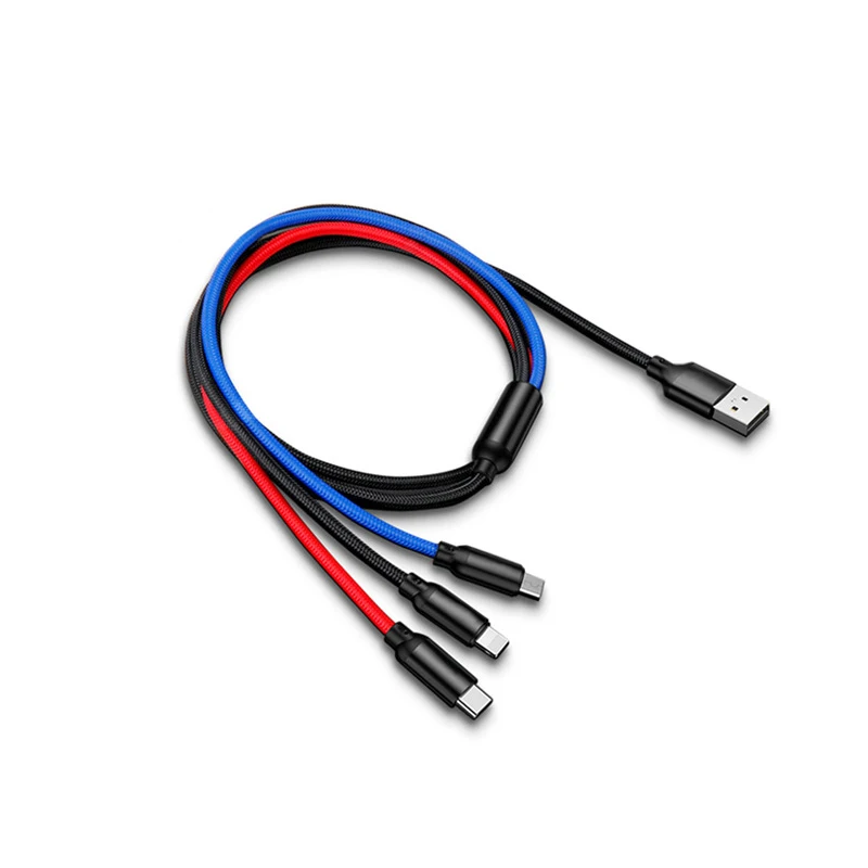Hot 3in1 USB Type C Micro fast USB Cable Type-c for iPhone XR XS Max X 8 7 Charger Cable 0.35M 2A Fast Charging USB C Cable