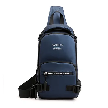 

Breast Package Nylon Backpack Features One-Shoulder Crossbody Blcak Bag Leisure Bag shoulder bag Messenger chain Bags