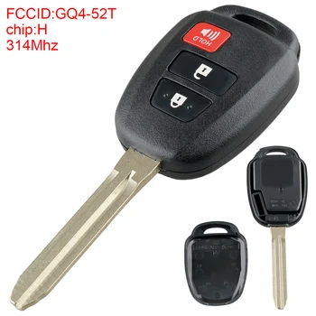 

314Mhz 3 Buttons Car Remote Key with H Chip GQ4-52T Fit for Toyota RAV4 2013-2016