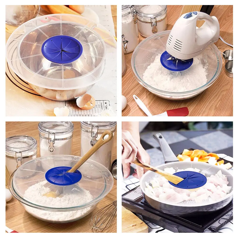 Description Picture 6 of itemSilicone world Egg Beater Bowl Cover Splash Waterproof Plastic Bowl Cover Egg Mixer Anti Splash Lid Kitchen Cooking Gadget