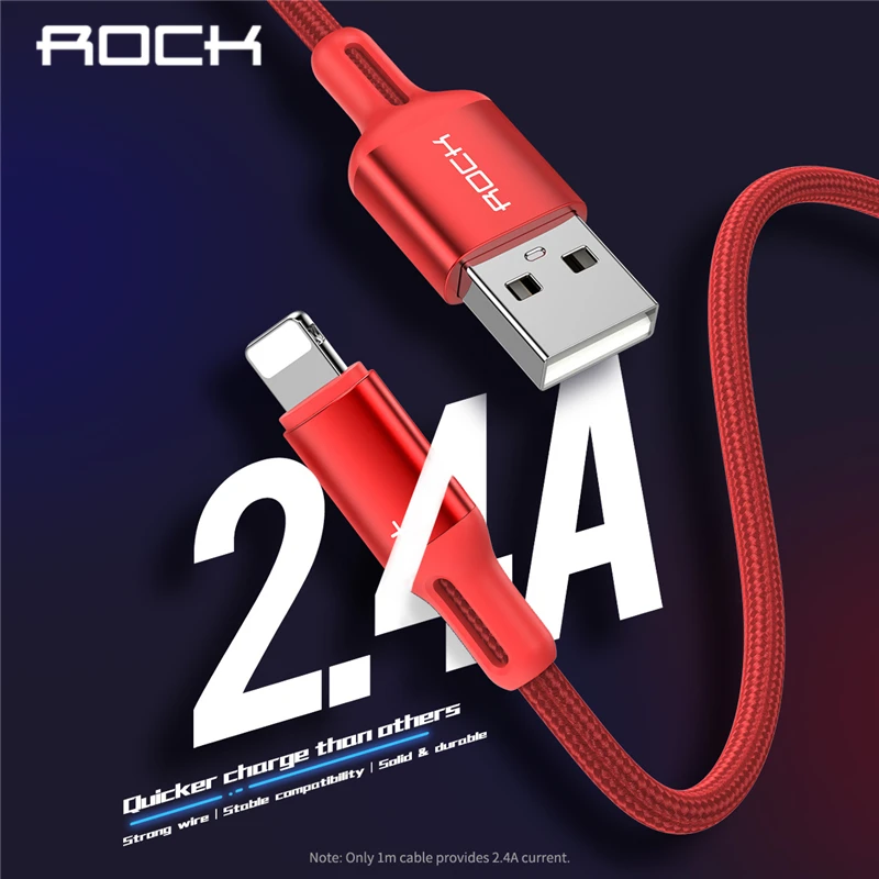 ROCK кабель для iPhone 11 XS Max XR X 8 7 Plus шнур быстрой зарядки и синхронизации данных ipad USB