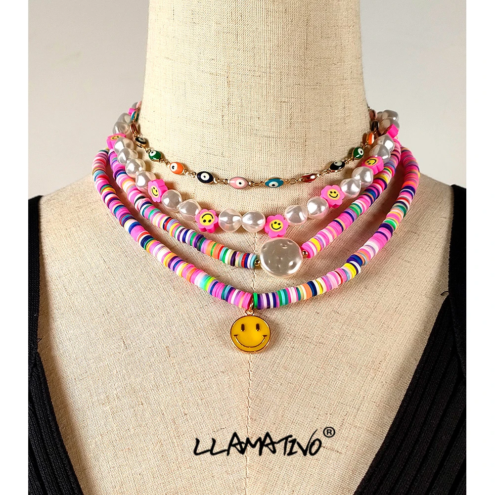 Collar De Piedras Naturales Para Mujer Anudado A Mano - Cornalina Roja U Ónix Negro Con Cierre OT Y Colgante De Perla Barroca