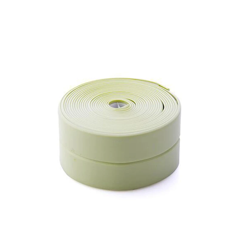 LightGreen Самоклеющиеся Кухонные керамические наклейки, водонепроницаемые, анти-Влажные ПВХ наклейки для ванной комнаты, настенные угловые наклейки на раковину, плиту - Цвет: LightGreen