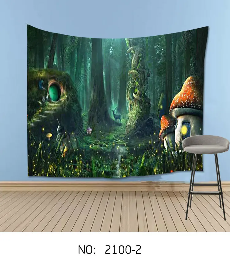 Color3 Звездное небо, лошадь, птица серии 3D напечатанные на заказ гобелены, гобелены стены, спальня домашний гобелен, украсить ваши любимые настенные диаграммы - Цвет: Color3