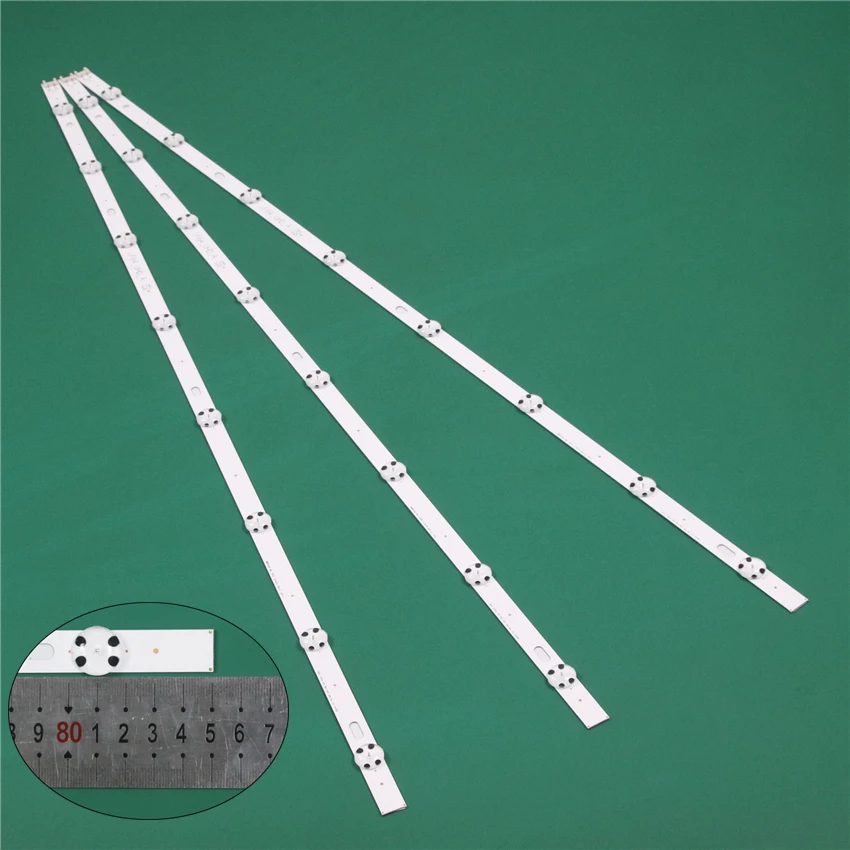 

3 шт. 850 мм светодиодные полосы для LG 43UF6400 43lh60 _ fhd_a 43lh60 _ fhd_b 43lh60 _ fhd_a Тип uf64 _ uhd_a светодиодные полосы линейка для подсветки линейка