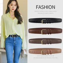 

Women's Leather Belt Luxury Brand Designer Belt Simple Fashion with Jeans and Trousers Decorated Belt High-quality Alloy Buckle