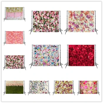 

3D Rose Photo Background Vinyl&Polyester Photography Backdrop For Photo Studio Pictures Or Private Wedding Party Decoration