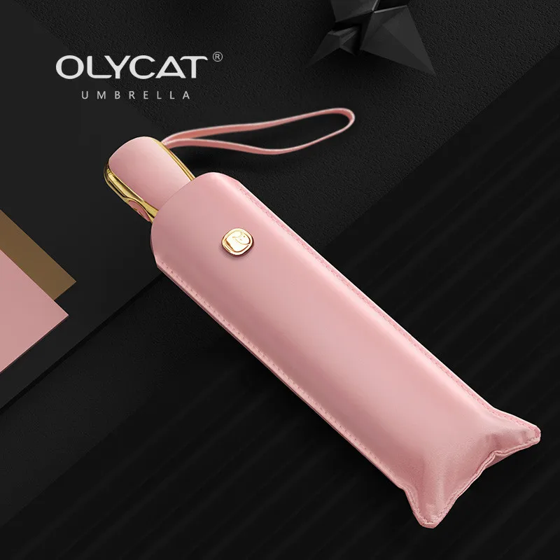 OLYCAT 3 Fold Ultra Light Sunscreen Umbrella Automatic Portable