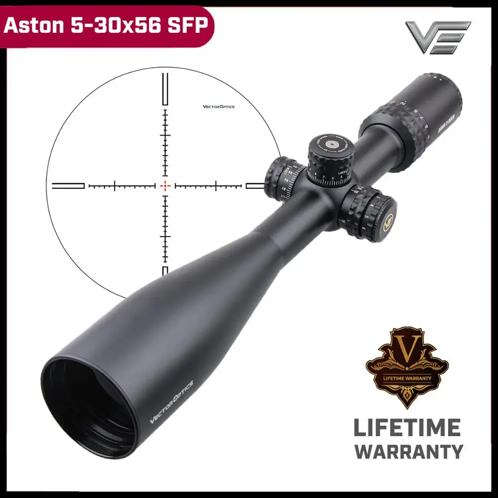 Vector Optics Aston 5-30x56 SFP Taktische Zielfernrohr 1/4 MOA Revolver Lock System Lang Augen Relief Lapua Magnum 338 Genehmigt Vector Optics Aston 5-30x56 SFP Taktische Zielfernrohr 1/4 MOA Revolver Lock System Lang Augen Relief Lapua Magnum 338 Genehmigt