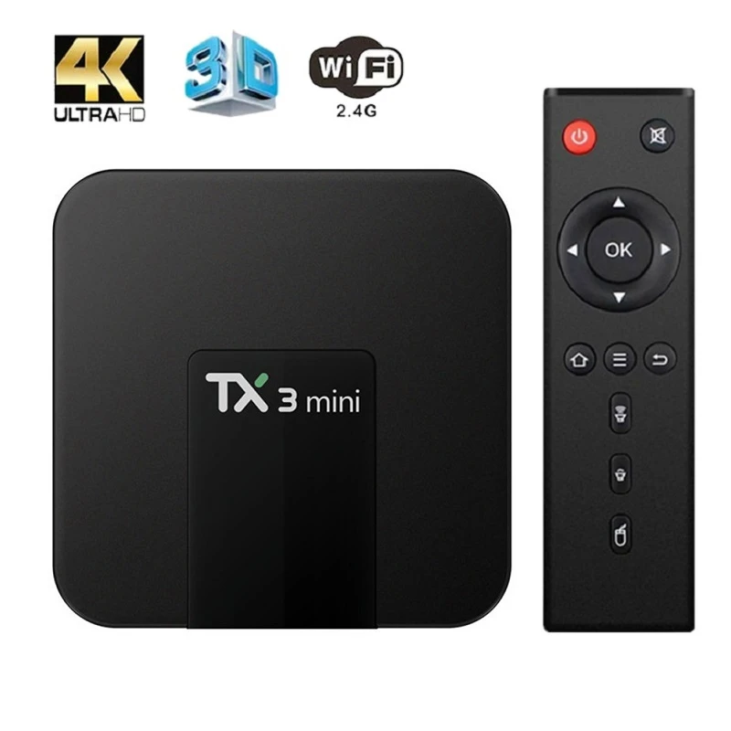 2021 TX3 Mini Smart TV Box Android 8.1/11.0 Amlogic RK3228A 2G 16G 4K H.265 2.4G Wifi Set-Top TV Streamer Receiver Media Player