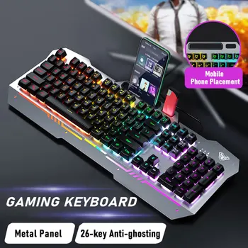 AULA F3010 Gaming Wired Keyboard Mobile Phone Placement and 26 key Anti ghosting 3 Free