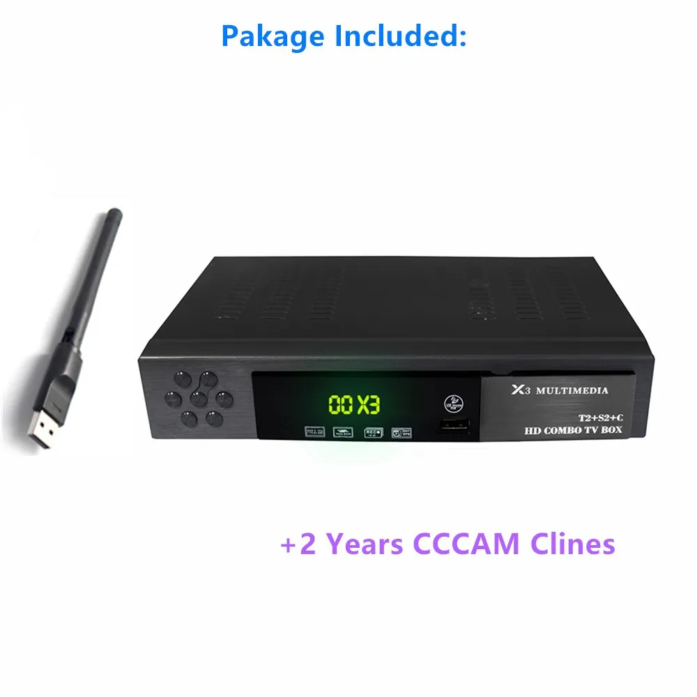 TV BOX-WIFI-CCCAM HD1080p цифровой DVB T2 S2 DVB-C комбо ТВ Декодер приемник Поддержка YouTube CCCAM Cline Biss DVB наземный спутниковый телеприставка - Цвет: TV BOX-WIFI-CCCAM