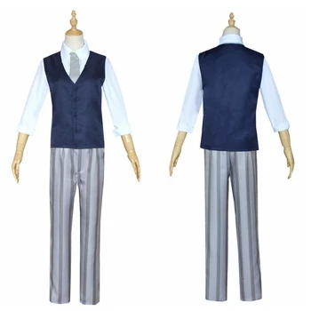 

Adult Halloween Cosplay Costume Anime Beastars Legoshi Uniform Cartoon Fancy Party Role Play Disfraz Top Pants Tie for Man