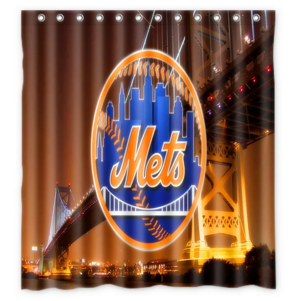 VixmHomeNewYorkBridgeatNightShowerCurtainsMetsBathroomCurtainsWaterproofPolyester