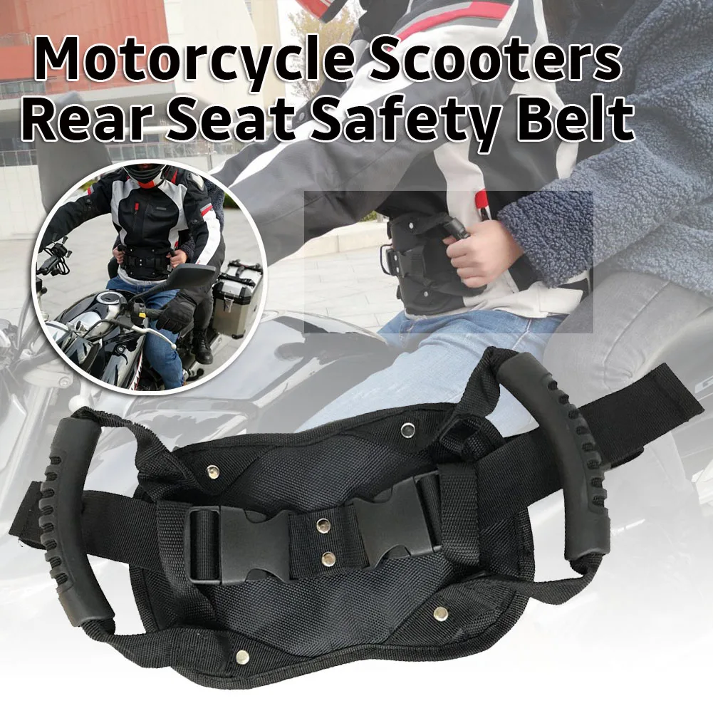 

Motorcycle Scooters Safety Belt Rear Seat Passenger Grip Grab Handle Non-slip Strap Universal Motorcycle Seat Strap For Children