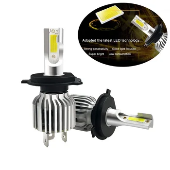 

2PCS 72W Mini Car H4 LED H7 led Headlight Bulbs H1 H8 H11 LED Lamp H7 12v 24v 9005 HB3 9006 HB4 Auto Headlamps Fog lights Kit