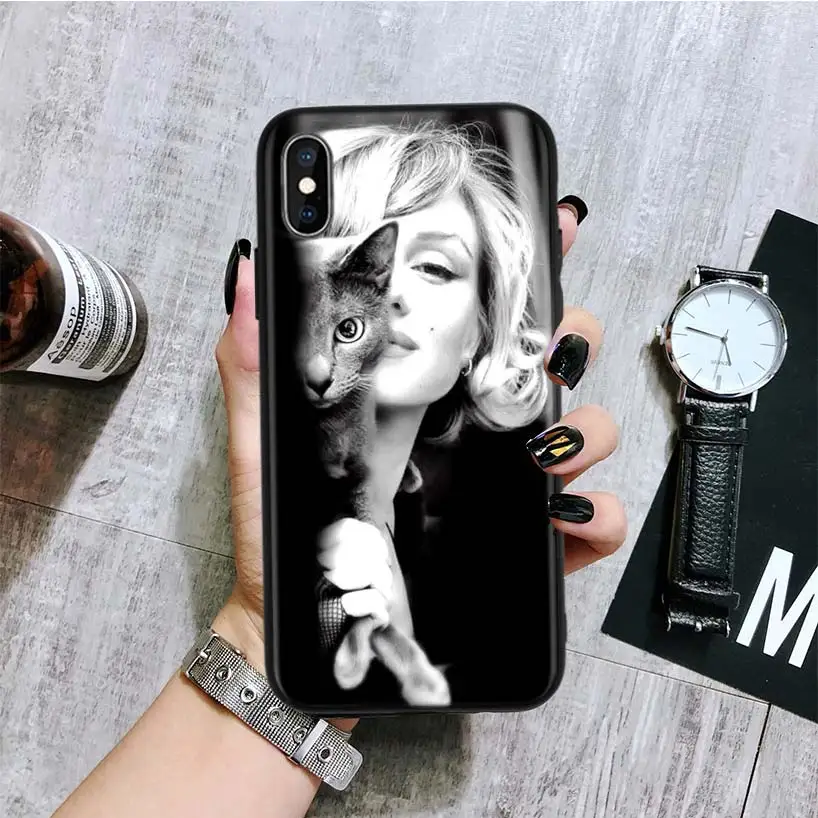 Мэрилин Монро Соблазнительная девушка черный чехол для телефона huawei mate 30 20 10 P30 P20 P10 Pro Lite P Smart Z роскошный Coque Shel