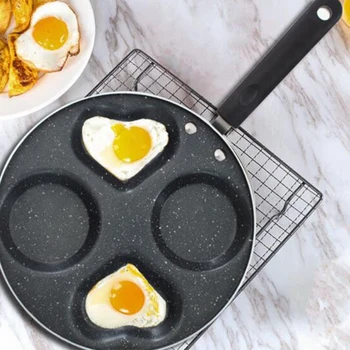 

Four-Hole Fried Egg Pot Egg Ham Pancake Machine Fried Non-Stick Pan Without Oil Smoke Easy to Clean