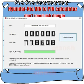 

2020 Hot Selling VIN To PIN Code Calculator for Hyundai & Kia Offline