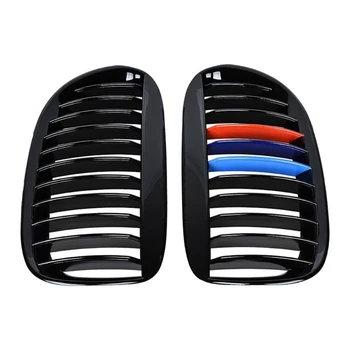 

Car Front Kidney Grilles Polystyrene For BMW E63 E64 650i 645Ci M6 Coupe/Convertible 2004-2010 Gloss Black Grilles