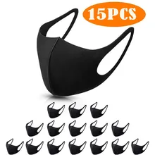 15PC masque lavable visage masque homme femme réutilisable bouche masque extérieur équitation bouche casquettes protection bouche couverture masqueurs