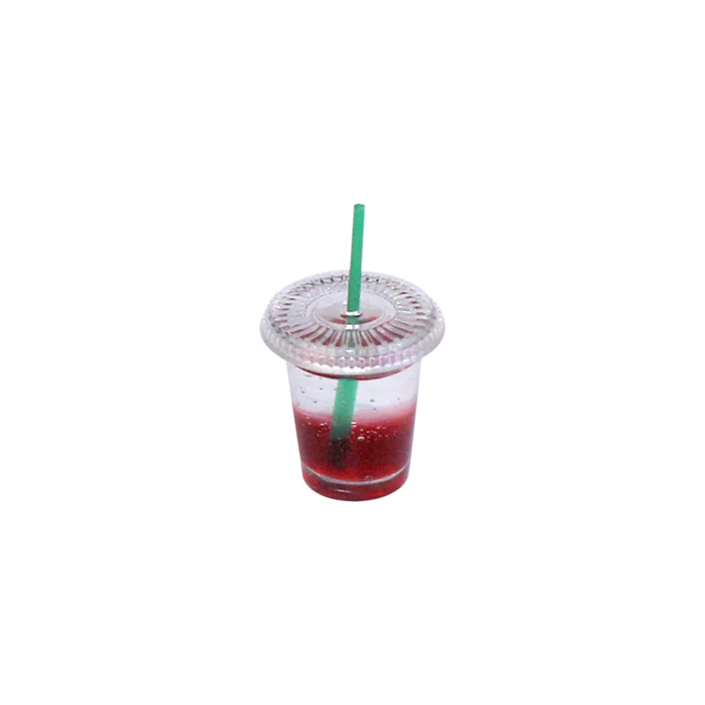 1Pcs 1/12 Dollhouse Miniature Accessories Mini Resin Fruit Juice Cup Simulation Drink Model Toys for Doll House Decoration | Игрушки и