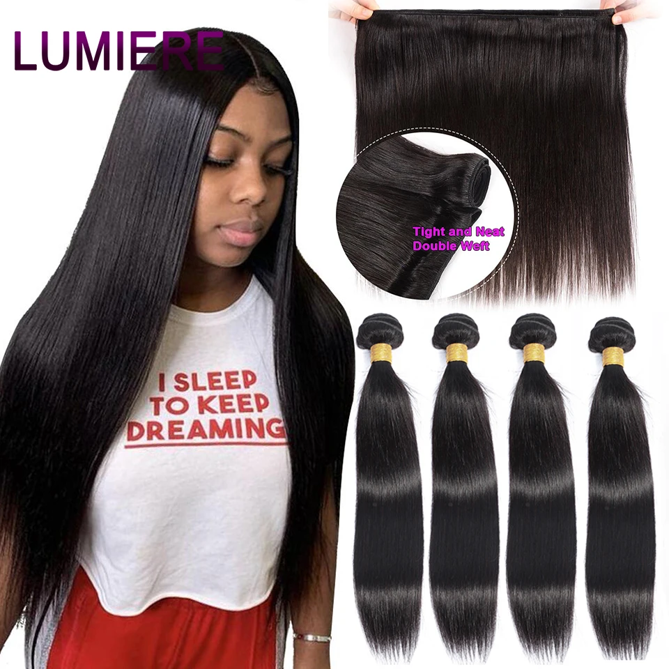 Lumiere-Straight-Hair-Bundles-Peruvian-Hair-Weave-Bundles-100-Human-Hair-Bundles-Natural-Color-Double-Weft