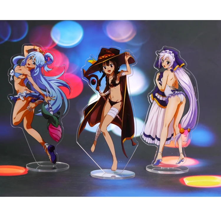 16 см Konosuba Kono Subarashii Sekai ni Shukufuku Wo Aqua фигурка на акриловой подставке настольное