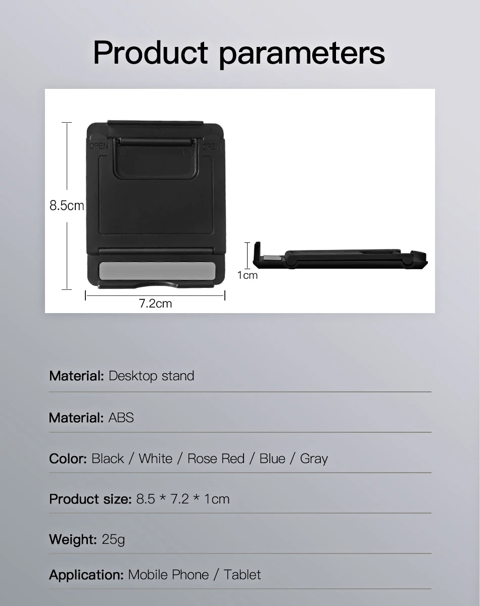!ACCEZZ Mobile Phone Stand Holder Universal For iPhone 11 Pro Samsung 4-12inch Bracket Adjustable For ipad Tablet Desktop Holder (10)