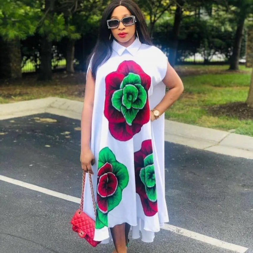 Print African Dresses For Women African Clothes Plus Size African Dress Dashiki Ladies Ankara Dresses Plus Size Africa Clothing