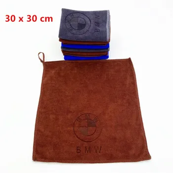 

30x30 For BMW M E39 E36 E60 E90 E46 Car Wash Microfiber Towel Car Cleaning Drying Cloth Hemming Car Care Cloth Car Wash Towel