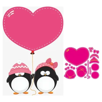 

penguin Metal Cutting Dies Lovely Animals Doll Stencil for DIY Scrapbooking Craft Cards Decoration