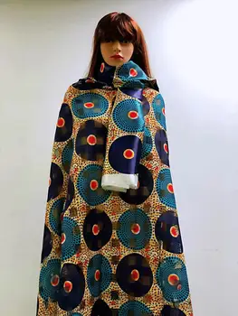 

Organza fabric pure silk fabric african fabric abkara african wax print fabric 2+4yard organza ribbon silk for party dress MM-C5