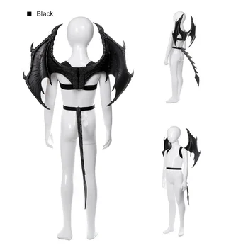 

Two-Piece Dragon Wing And Tail Hallween Masquerade Cosplay Props Children's Halloween Costume Party Decorations Set
