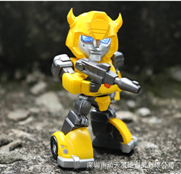 Dynamic tian man to Variable X Jingang Cute Robot Luminescent Garage Kit Decoration Model