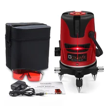 GOXAWEE 5 Лазерная линия 6 точек зеленый красный лазерный нивелир строительный инструмент 360 уровень самонивелирующийся лазер вертикальный горизонтальный